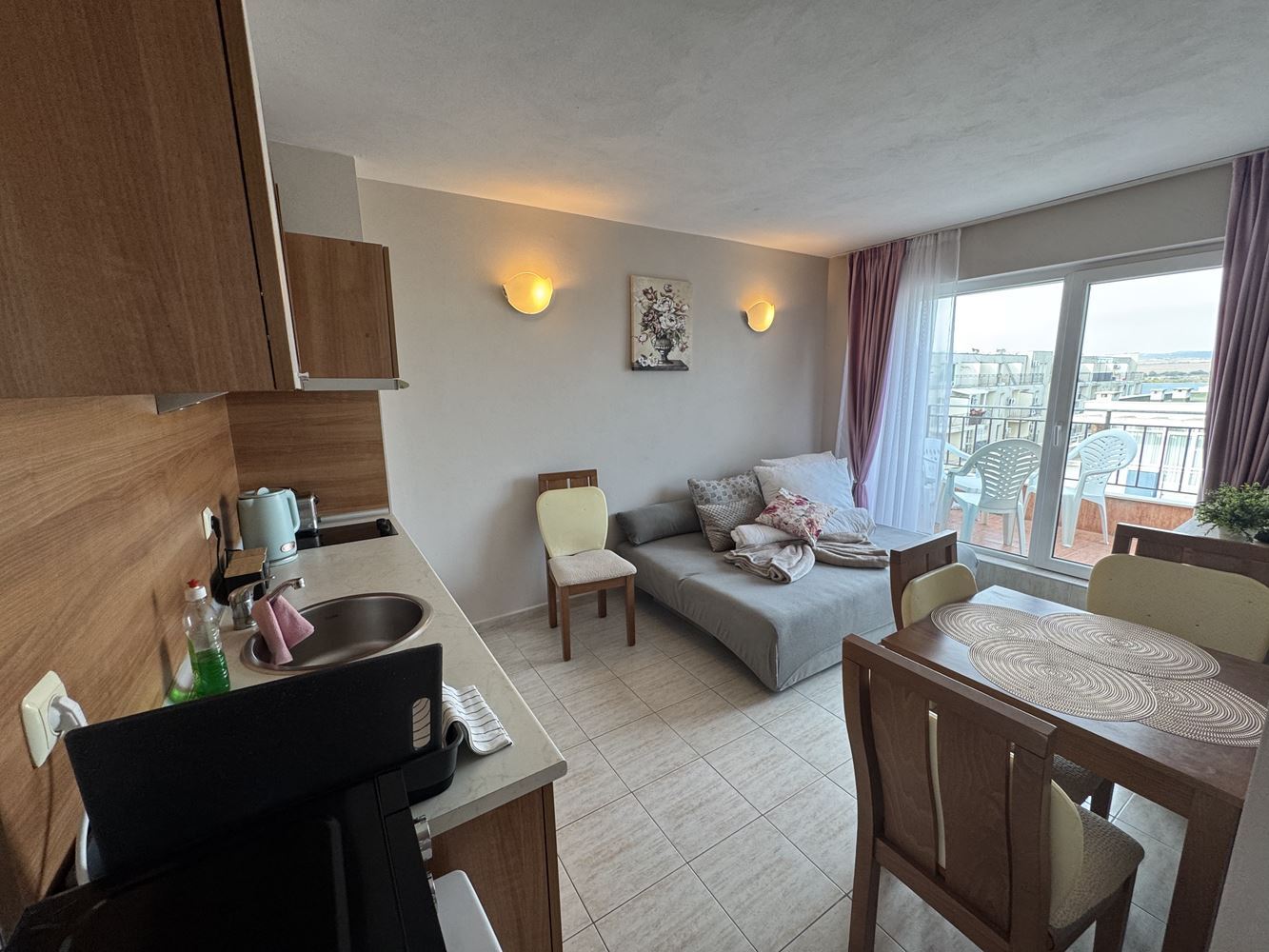Wohnung mit einem Schlafzimmer und Panoramablick im Herzen von Sonnenstrand