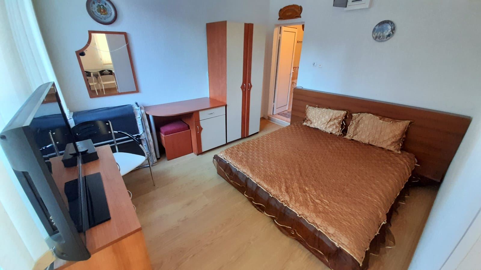 Geräumiges Studio mit verglaster Terrasse und zusätzlichem Raum – ruhige Lage 500 m vom Strand