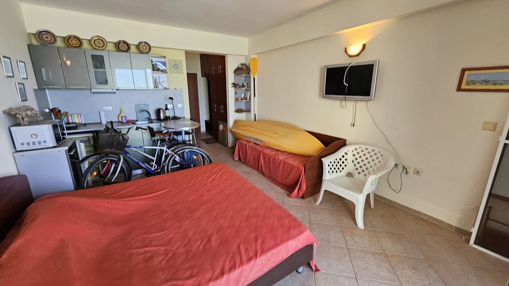 Studio mit frontalem Meerblick in erster Meereslinie in Pomorie – die perfekte Immobilie am Meer