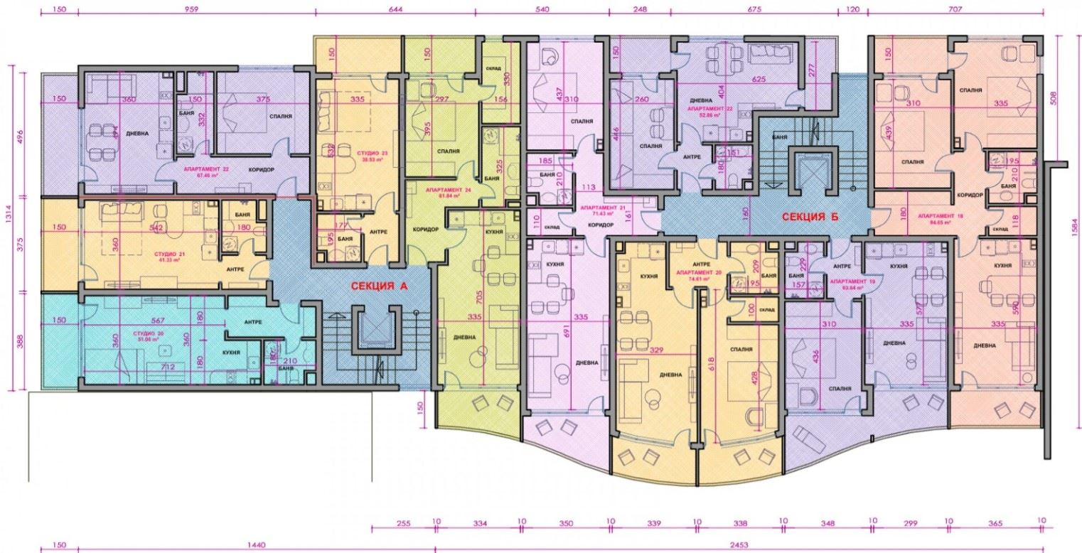 Drei-Zimmer-Wohnung mit frontalem Meerblick in Pomorie – erste Meereslinie, Südstrand und keine Wartungsgebühr!