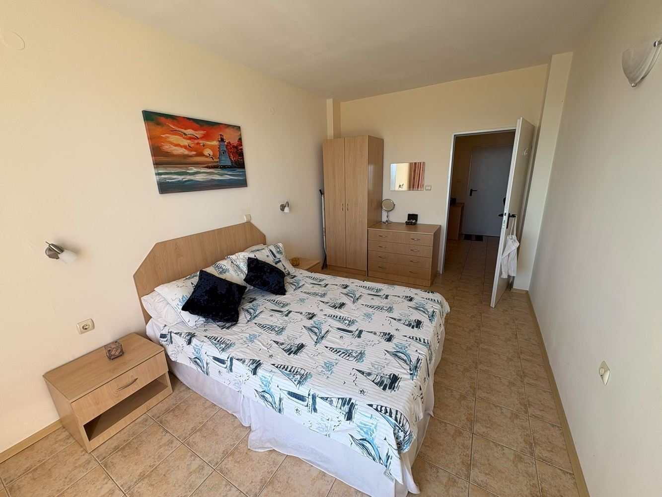 Erste Meereslinie in Sveti Vlas – geräumige Wohnung mit einem Schlafzimmer und Meerblick