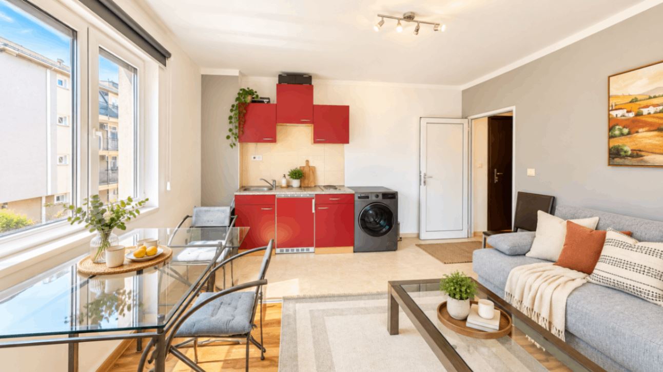 Ravda – Gemütliche Zweizimmerwohnung mit niedriger Wartungsgebühr, nur 500 Meter vom Meer entfernt