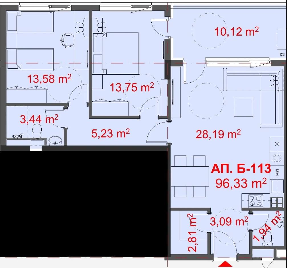 Geräumige Wohnung mit zwei Schlafzimmern und herrlichem Seeblick in einer der bevorzugten Gegenden von Burgas