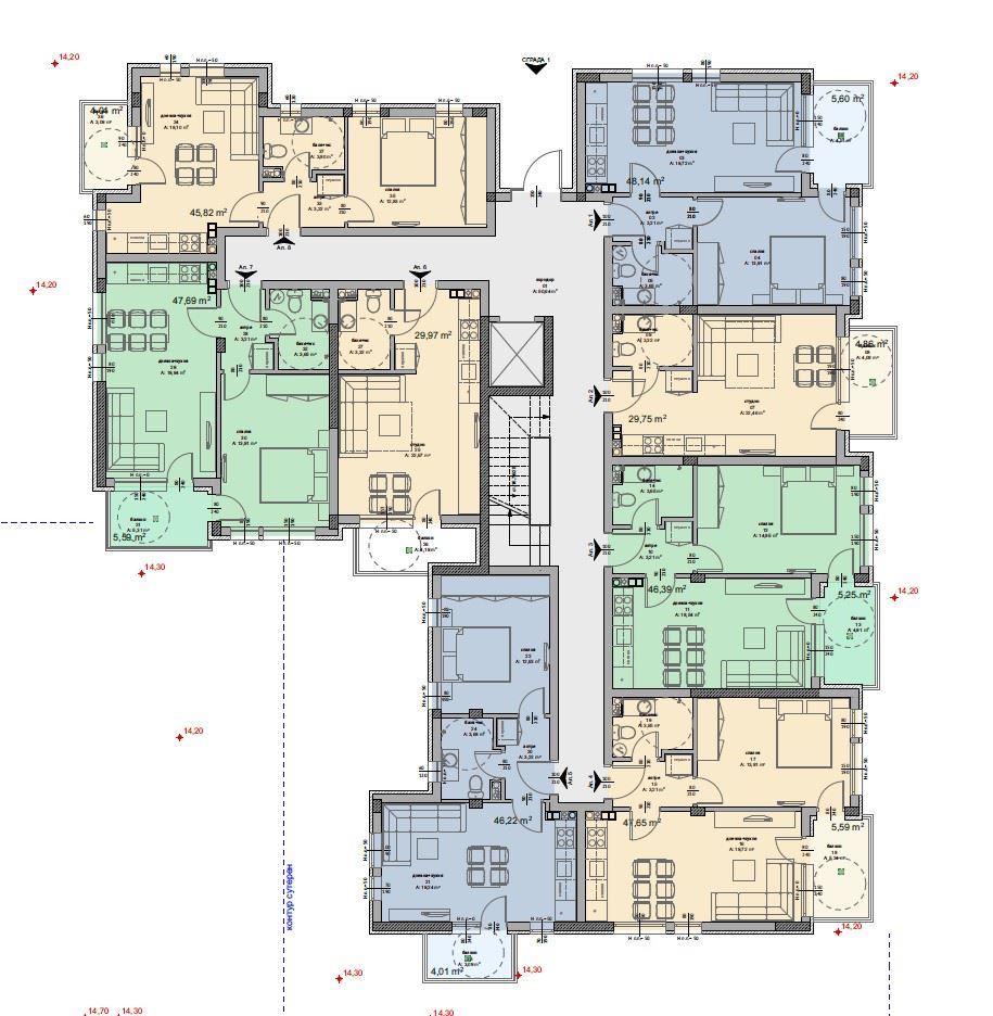 Neue Zweizimmerwohnung in einer stilvollen Wohnanlage mit Swimmingpool, 500 m vom Strand in Ravda entfernt