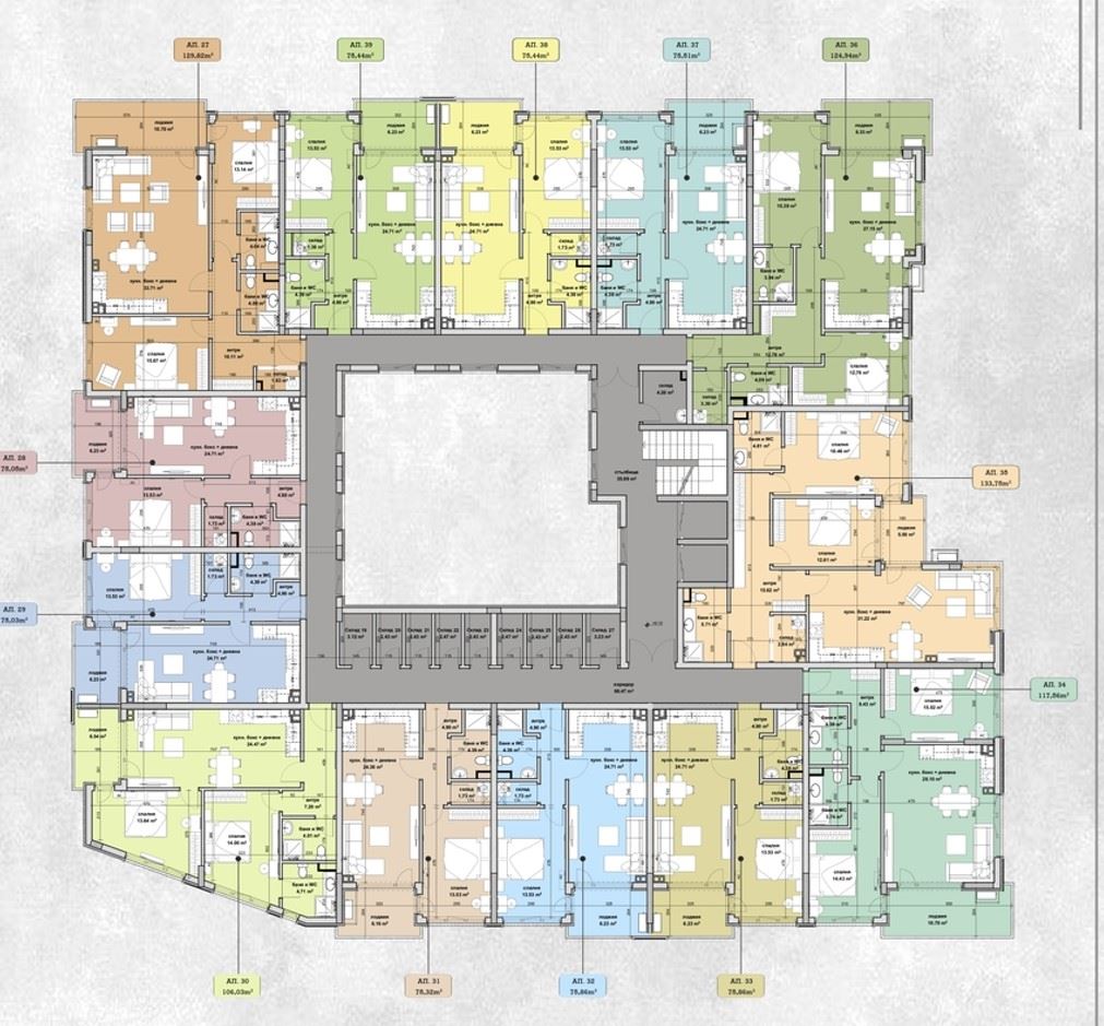 Helle Zwei-Zimmer-Wohnung in einer höheren Etage in einem neuen Projekt im Wohnviertel Slaveykov – Komfort und moderner urbaner Stil in Burgas