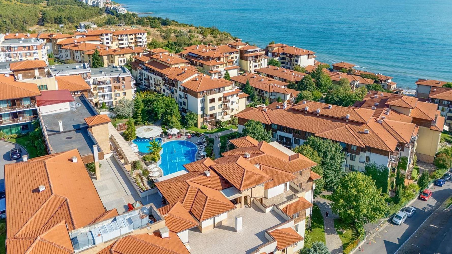 Studio in erster Meereslinie in Sveti Vlas – Luxusanlage mit umfangreicher Infrastruktur und Meerblick