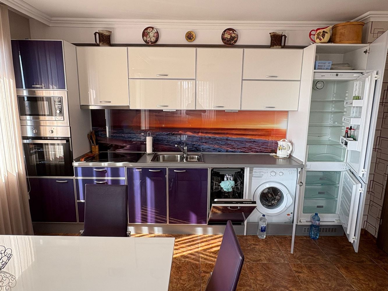 Drei-Zimmer-Wohnung mit Panoramablick auf das Meer in Sveti Vlas – 200 m vom Strand