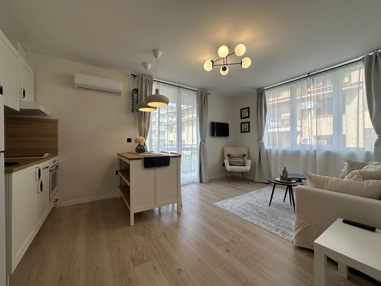 Luxuriös möblierte 2-Zimmer-Wohnung ohne Wartungsgebühr in Sonnenstrand