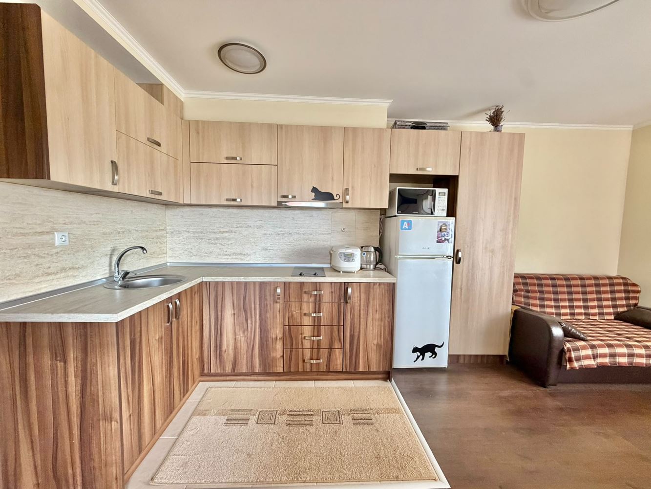 Zweizimmerwohnung mit Meerblick und niedriger Wartungsgebühr in Ravda