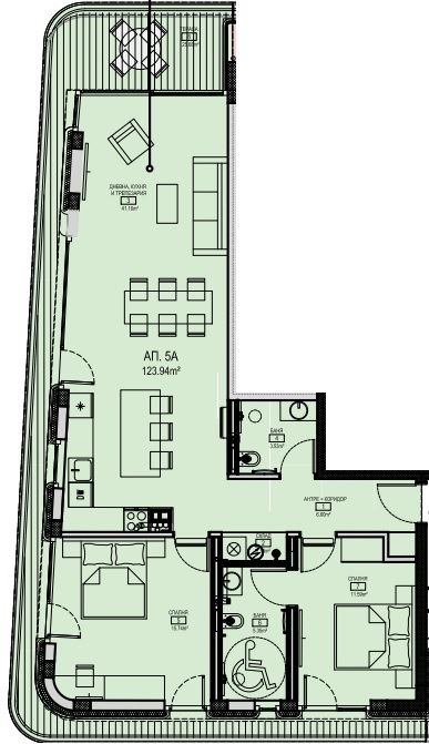 Drei-Zimmer-Wohnung mit Meerpanorama in erster Meereslinie in Kraimorie, Burgas