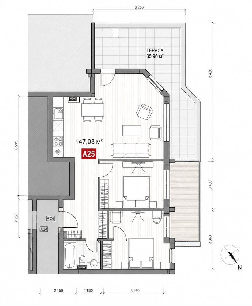 Geräumiges Apartment mit zwei Schlafzimmern und Meerblick in einer Anlage bei Sozopol – Komfort, Natur und Ruhe vereint