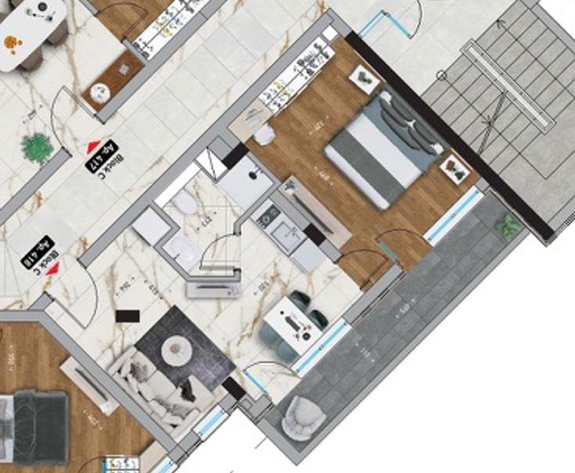 Luxuriöse 2-Zimmer-Wohnung mit einem Schlafzimmer nur 50 m vom Meer entfernt in einem modernen Komplex in Aheloy
