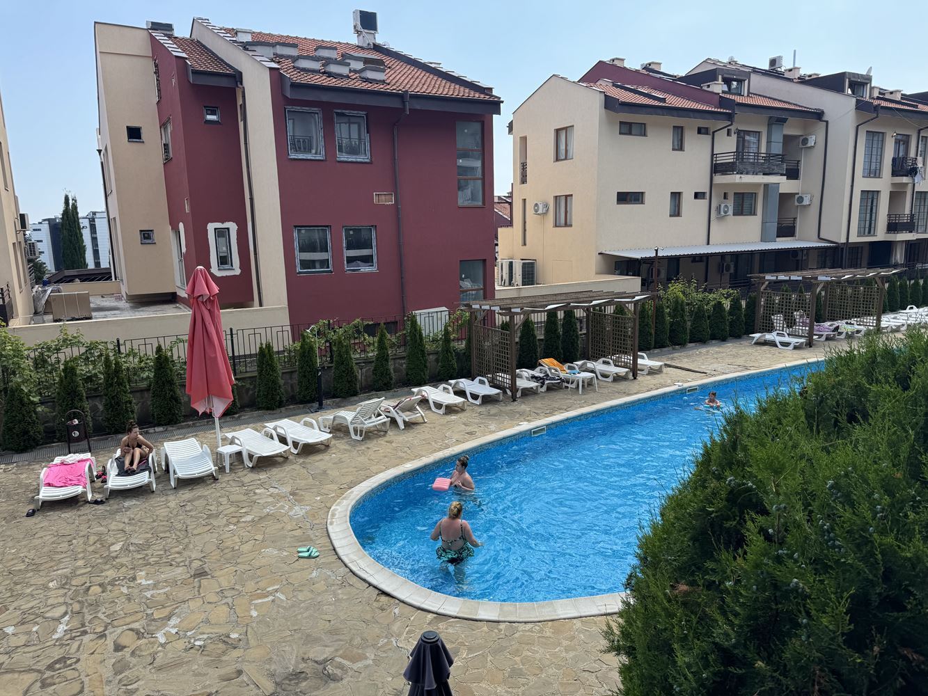 Möbliertes Studio in Sveti Vlas – Gemütliches Zuhause am Meer in einer Wohnanlage mit ausgezeichneten Annehmlichkeiten