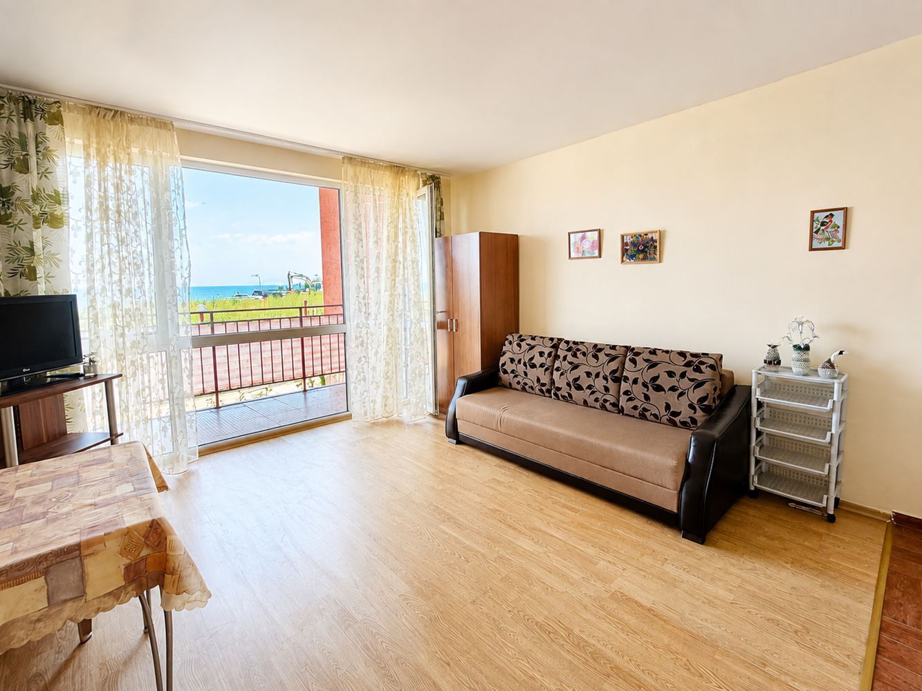 Möbliertes Studio mit Panoramablick auf das Meer in Ravda, nur 50 Meter vom Meer entfernt