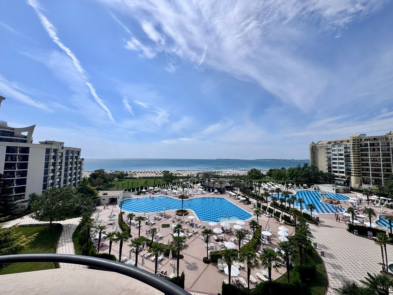 Zweizimmerwohnung in erster Meereslinie mit Panoramablick auf das Meer in Sonnenstrand