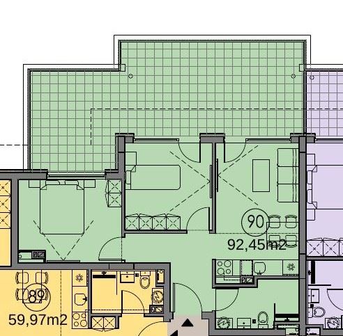 3-Zimmer-Wohnung mit Panoramameerblick in erster Meereslinie in Sveti Vlas – im obersten Stockwerk