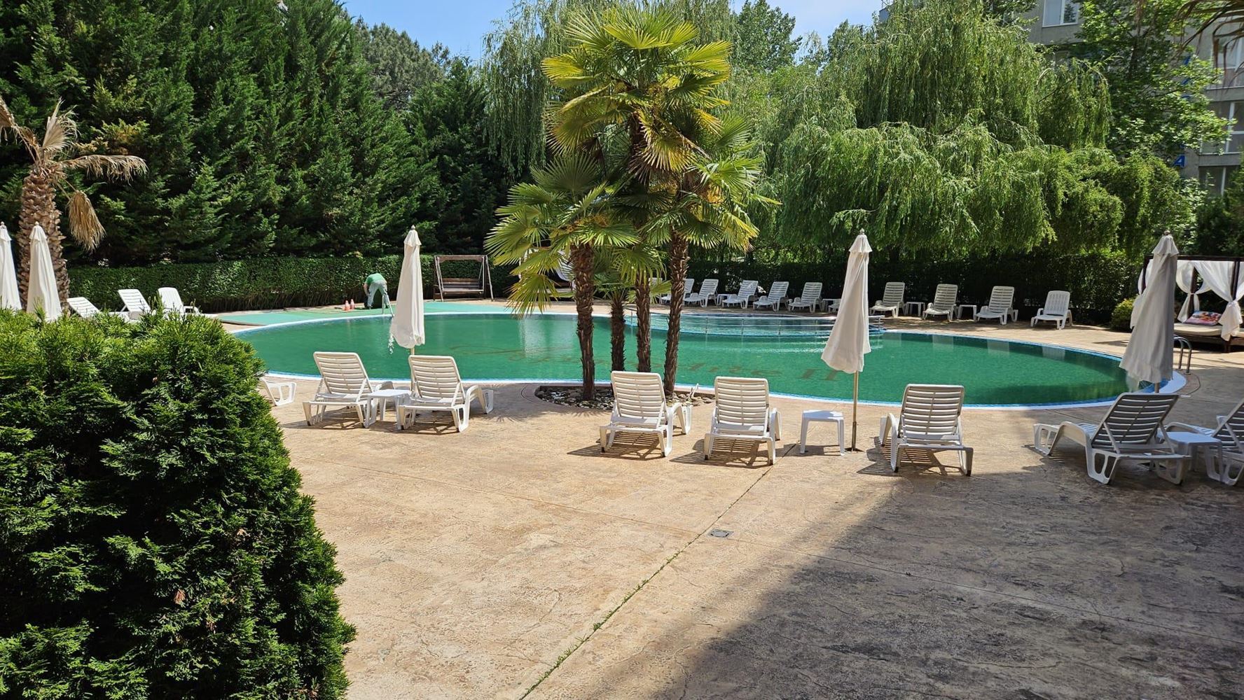Gemütliches Studio in einer modernen Anlage in Sunny Beach mit Pool und Fitness, nur wenige Gehminuten vom Strand entfernt