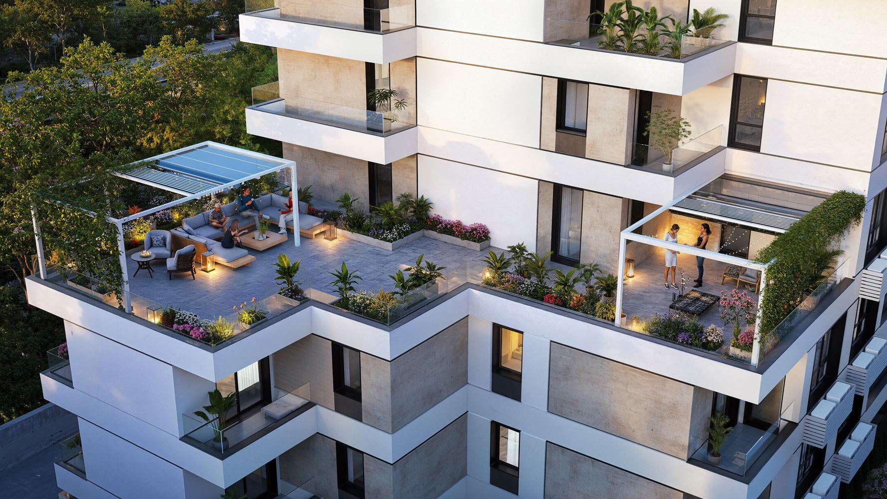 2-Zimmer-Wohnung mit eigenem kleinen Garten in einer neuen modernen Wohnanlage in Sonnenstrand