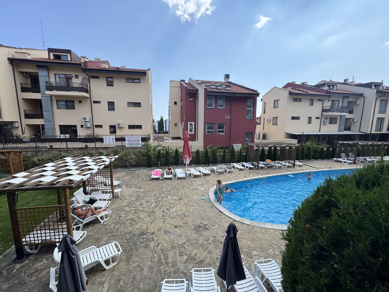 Möbliertes Studio in Sveti Vlas – Gemütliches Zuhause am Meer in einer Wohnanlage mit ausgezeichneten Annehmlichkeiten