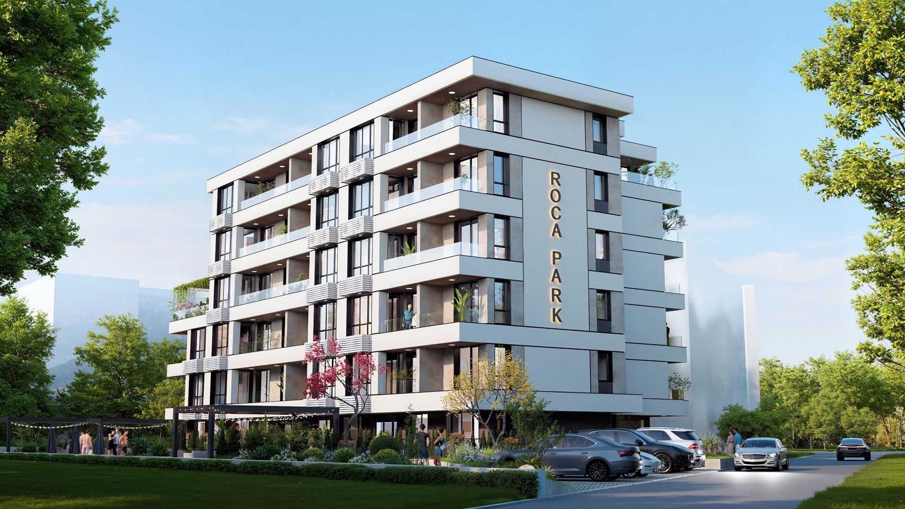 2-Zimmer-Wohnung mit eigenem kleinen Garten in einer neuen modernen Wohnanlage in Sonnenstrand