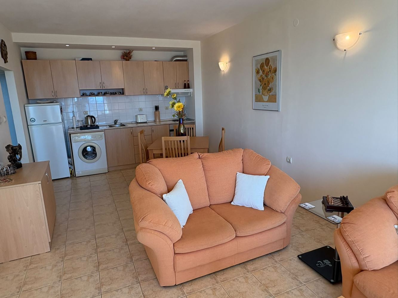 Erste Meereslinie in Sveti Vlas – geräumige Wohnung mit einem Schlafzimmer und Meerblick