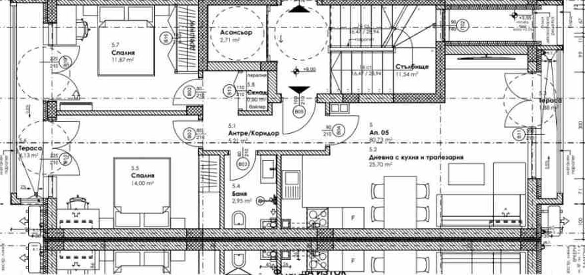 Dreizimmerwohnung in einem Neubau in Meden Rudnik, Zone B