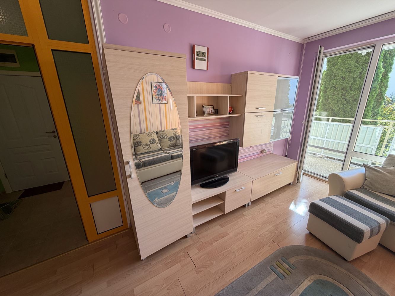 Zweizimmerwohnung mit großzügiger Terrasse und Meerblick in Sveti Vlas – 300 Meter vom Strand entfernt
