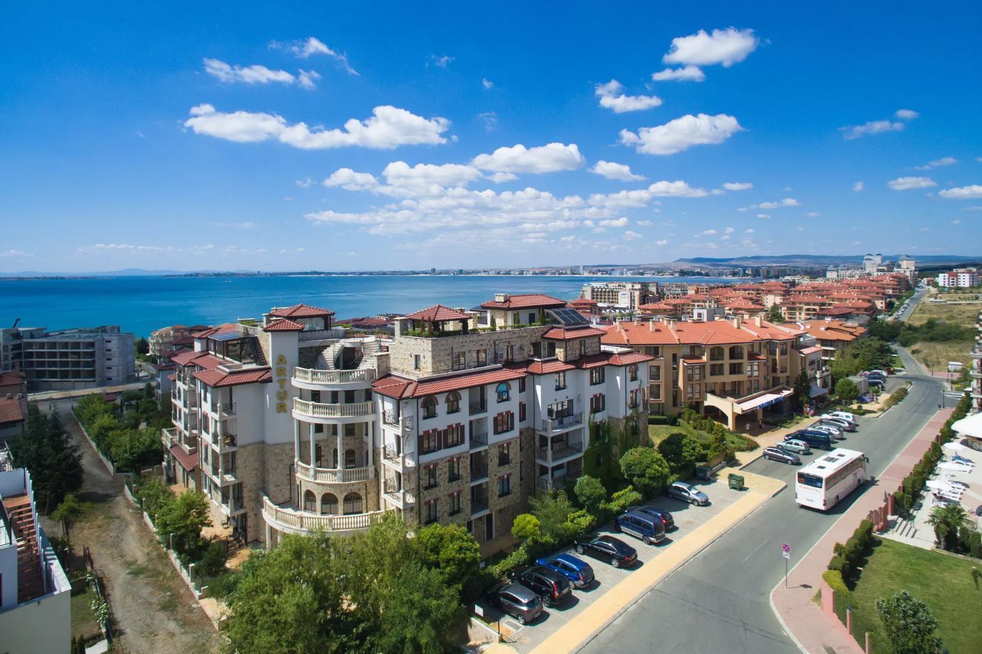 Maisonettewohnung auf drei Ebenen mit Panoramameerblick, privater Sauna und riesiger Terrasse in Sveti Vlas