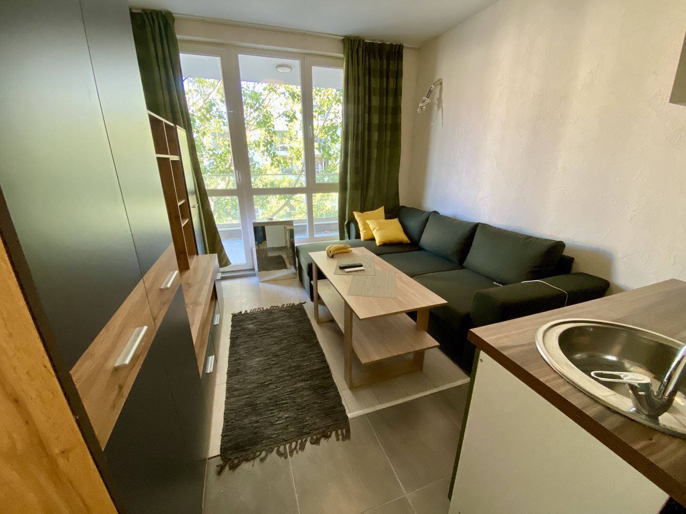 Möbliertes Studio ohne Instandhaltungsgebühr in Sonnenstrand – ruhige Lage und Strand in fußläufiger Entfernung