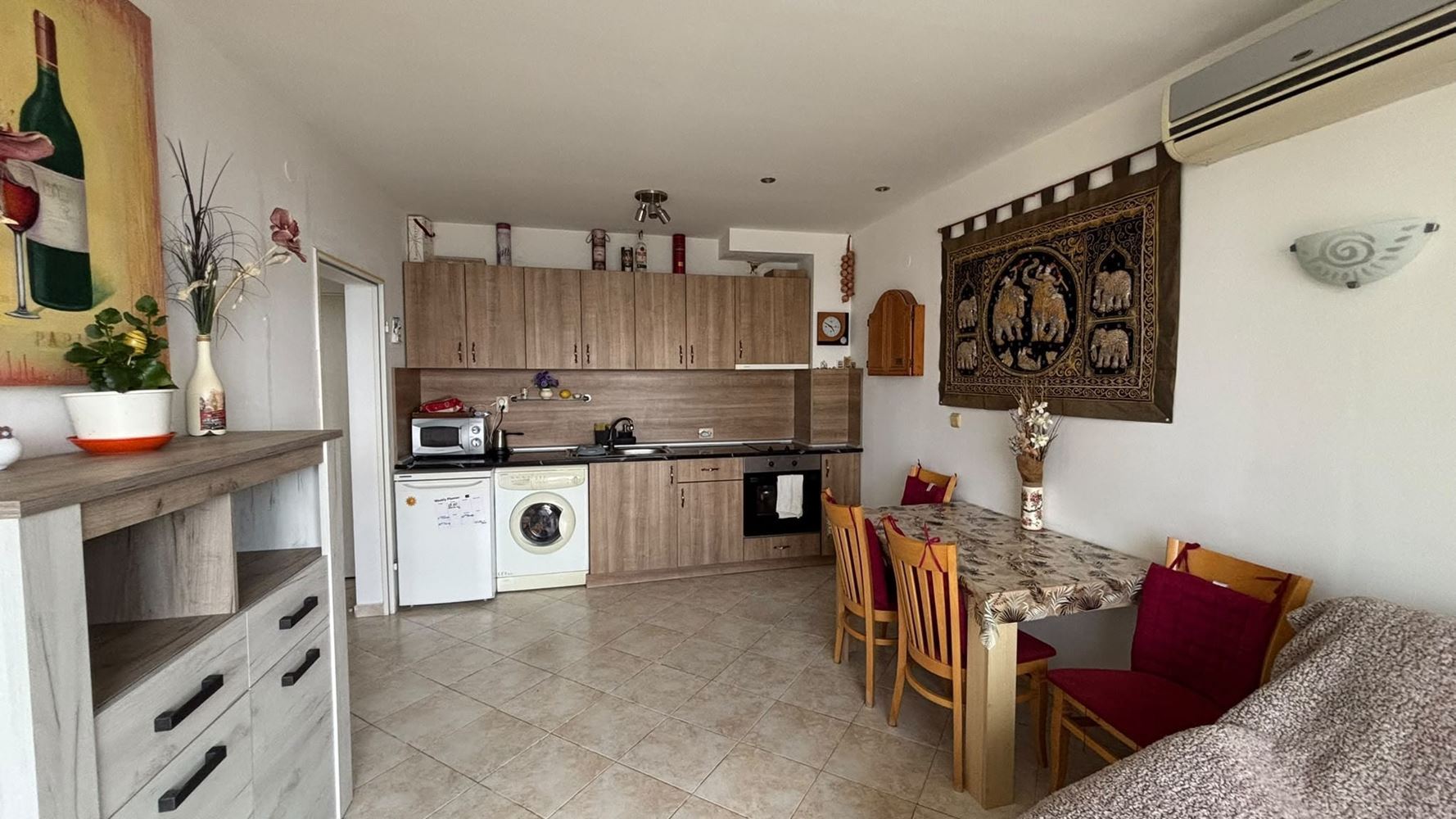Wohnung mit einem Schlafzimmer und Meerblick in Sveti Vlas – ohne Instandhaltungsgebühr, mit Parkplatz, bezugsfertig
