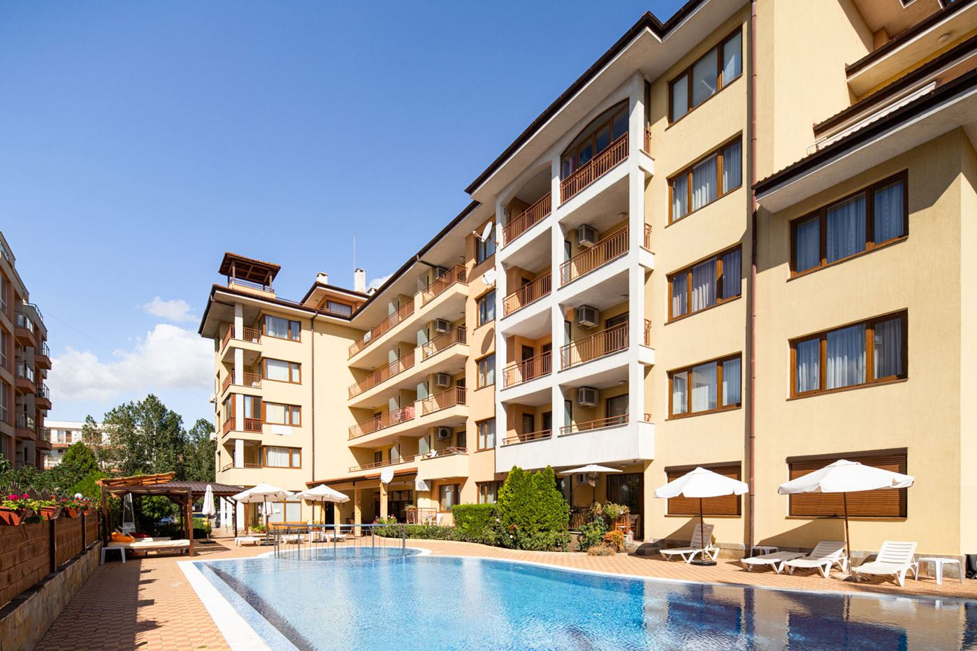 Gemütlichkeit und Funktionalität – Zweizimmerwohnung (mit einem Schlafzimmer) in einem Komplex in Sunny Beach