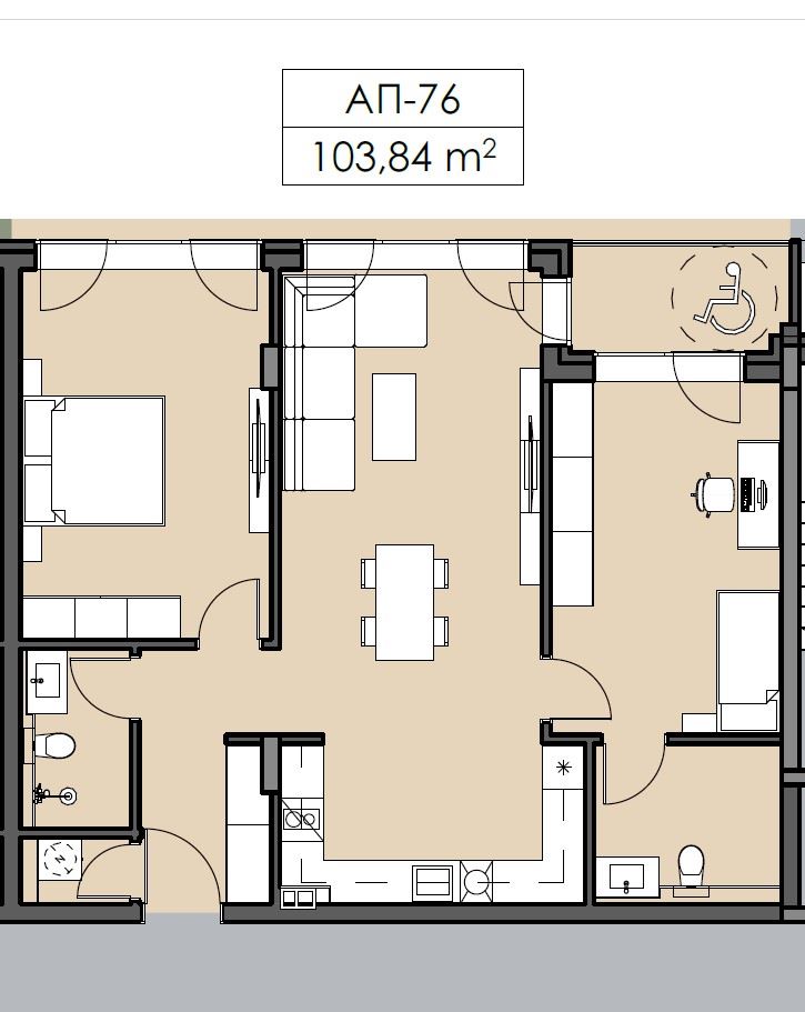 Panorama-Zwei-Schlafzimmer-Apartment im obersten Stockwerk nahe dem Meer in Nessebar – Raum, Prestige und einzigartige Lage ohne Instandhaltungsgebühr