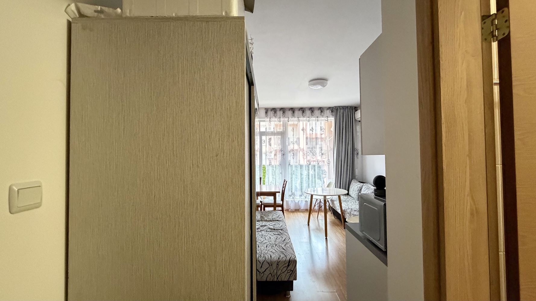 Gemütliches, möbliertes Studio in einer ruhigen Anlage am Stadtrand von Sonnenstrand – hervorragende Investition und Ferienimmobilie