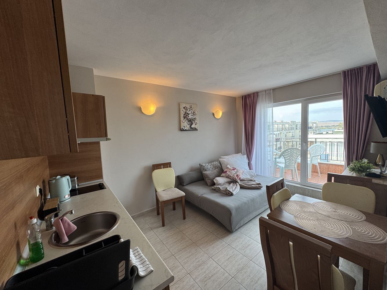 Wohnung mit einem Schlafzimmer und Panoramablick im Herzen von Sonnenstrand