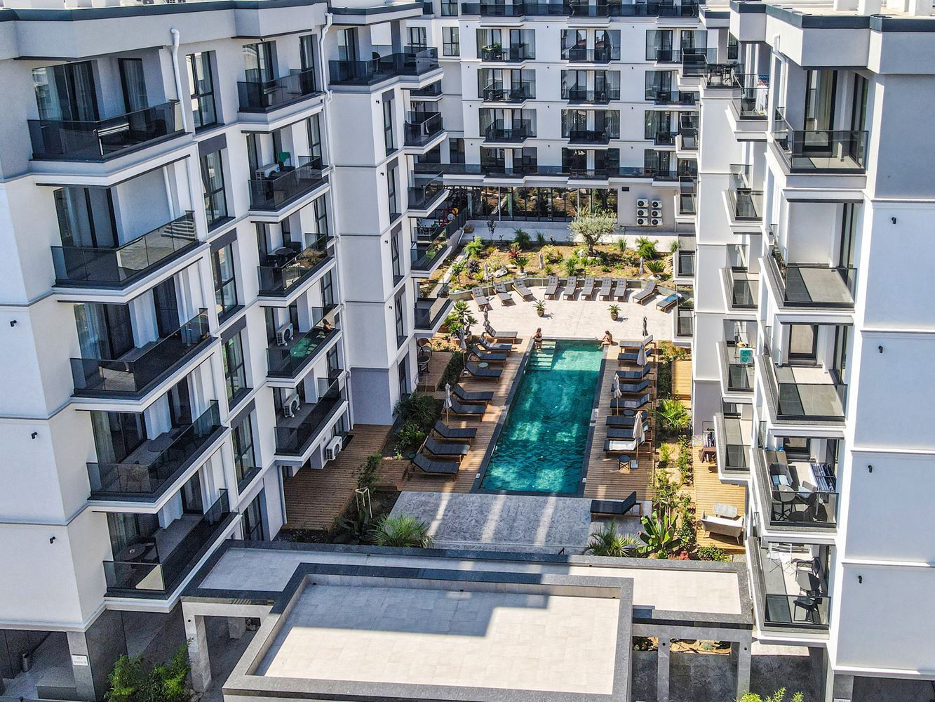 Brandneue 2-Zimmer-Wohnung in einer grünen und ruhigen Gegend von Sonnenstrand