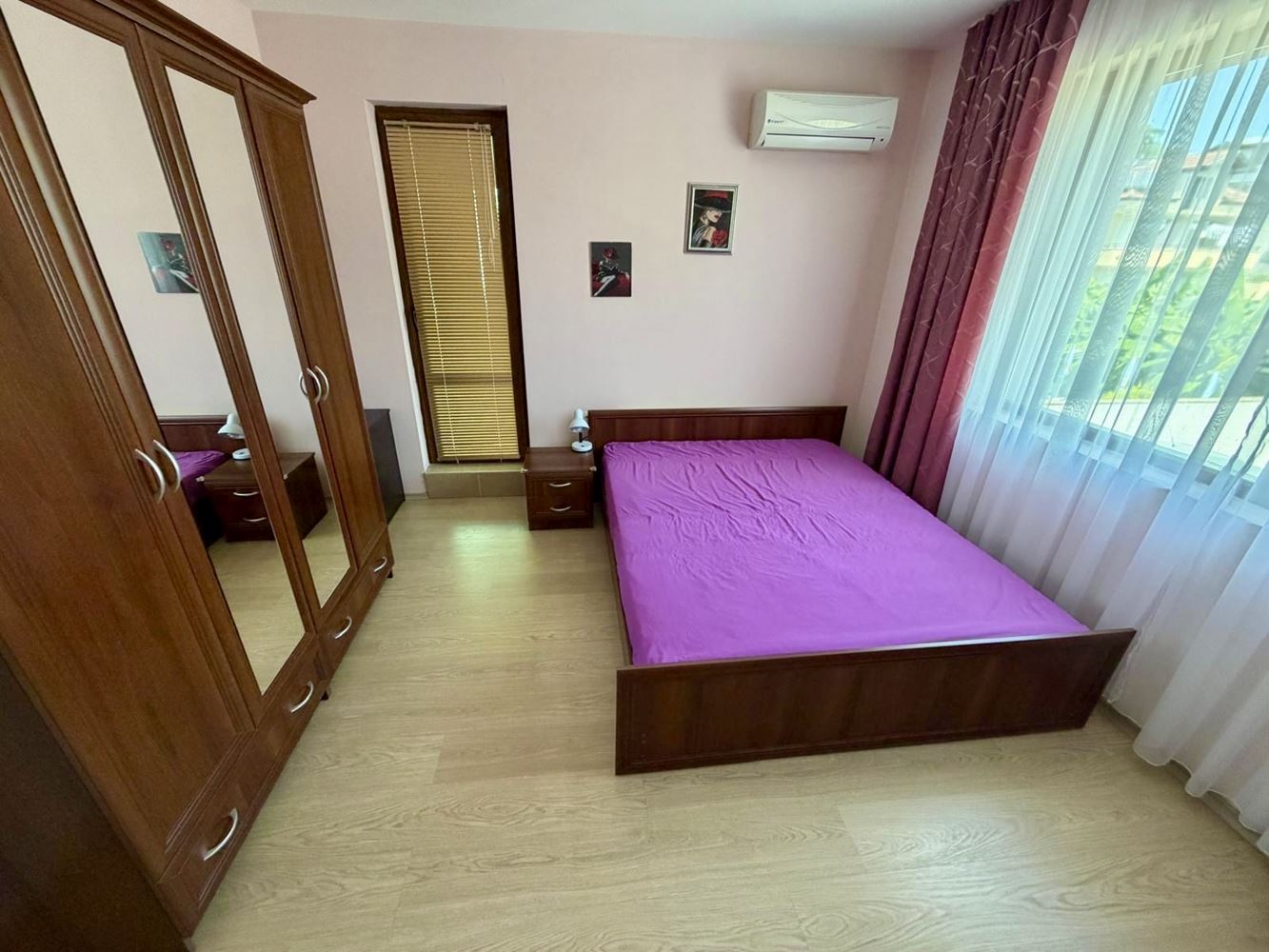 Sarafovo – Geräumige Zweizimmerwohnung mit Act 16, minimaler Instandhaltungsgebühr und kompletter Möblierung