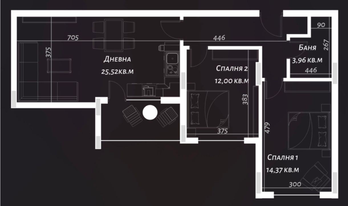 Moderne 3-Zimmer-Wohnung in einem Neubau mit Akt 16 – Komfort, Stil und ausgezeichnete Lage in Burgas