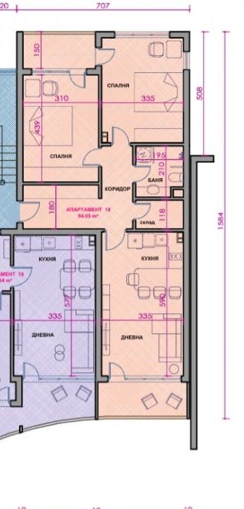 Drei-Zimmer-Wohnung mit frontalem Meerblick in Pomorie – erste Meereslinie, Südstrand und keine Wartungsgebühr!