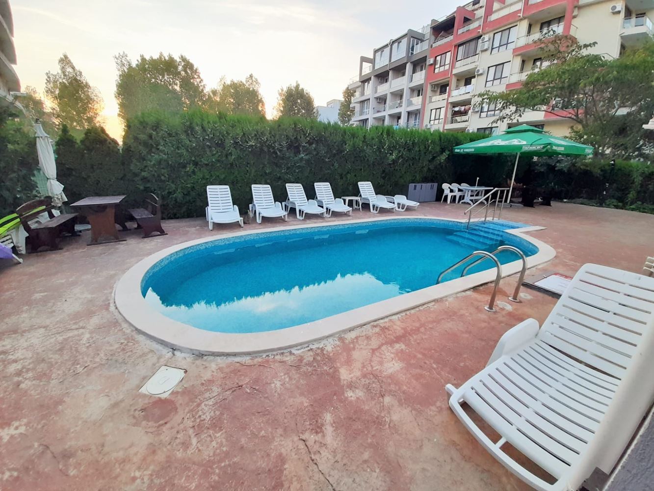 Geräumiges Studio mit verglaster Terrasse und zusätzlichem Raum – ruhige Lage 500 m vom Strand