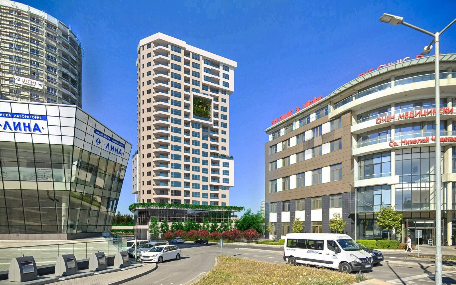 Moderne Wohnung mit zwei Schlafzimmern und Seeblick in Burgas. Mit Stellplatz!