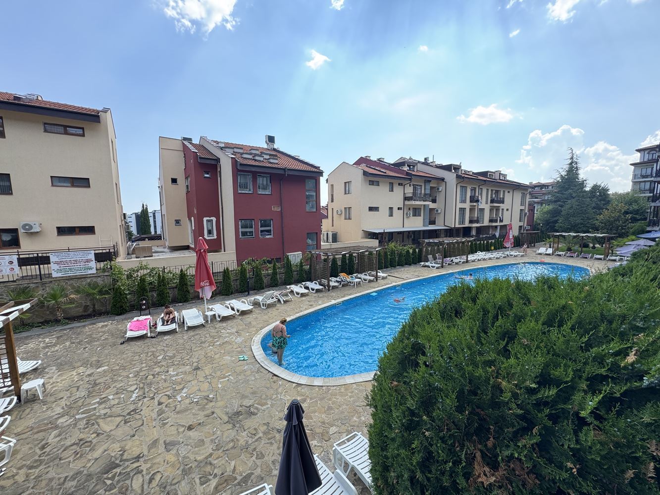 Möbliertes Studio in Sveti Vlas – Gemütliches Zuhause am Meer in einer Wohnanlage mit ausgezeichneten Annehmlichkeiten