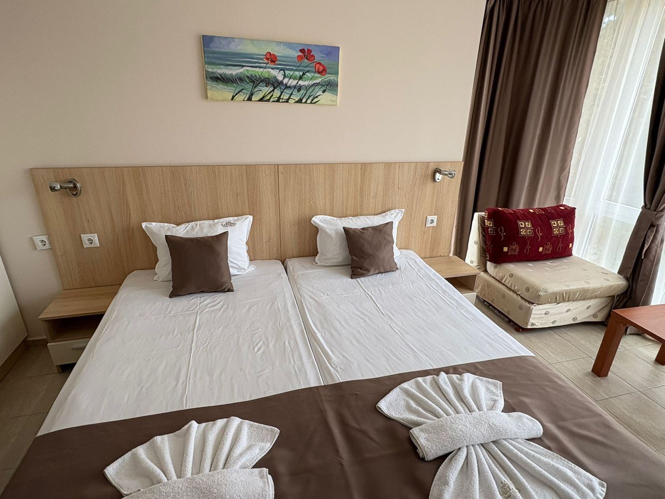 Drei-Zimmer-Wohnung nur 300 Meter vom Strand im Zentrum von Sonnenstrand