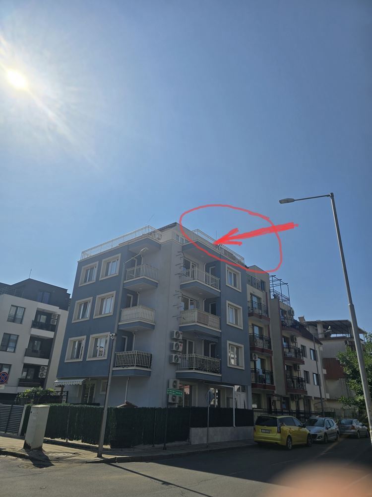 Studio mit riesiger Panoramaterrasse und herrlicher Aussicht in Nessebar, Viertel Cherno More 2 – ohne Servicegebühr