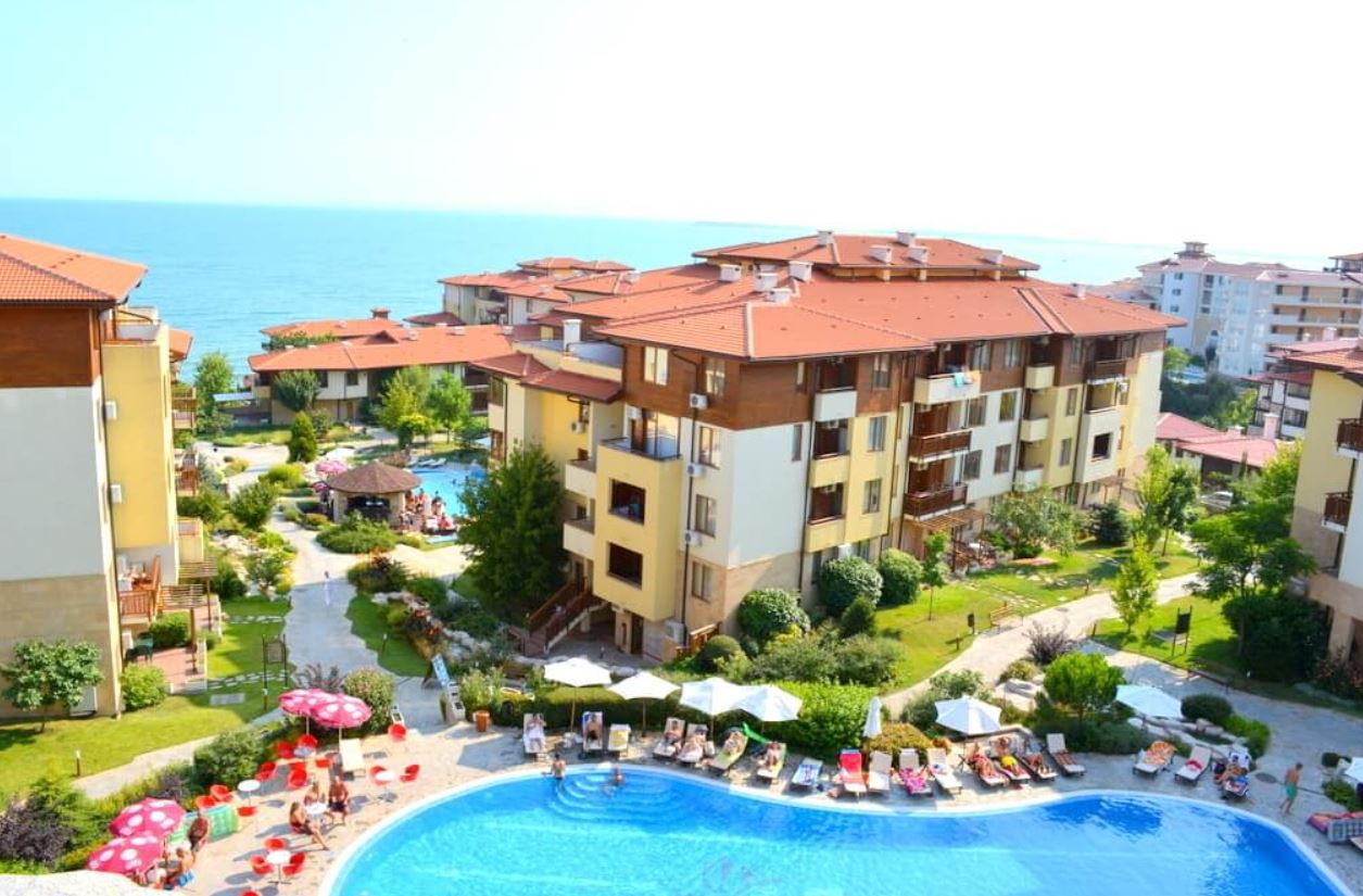 Studio in erster Meereslinie in Sveti Vlas – Luxusanlage mit umfangreicher Infrastruktur und Meerblick