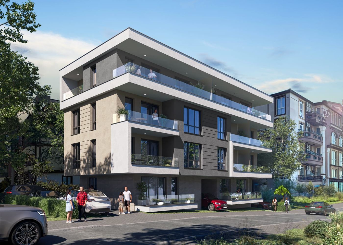 Neue 2-Zimmer-Wohnung in einer luxuriösen, modernen Wohnanlage in Sveti Vlas.