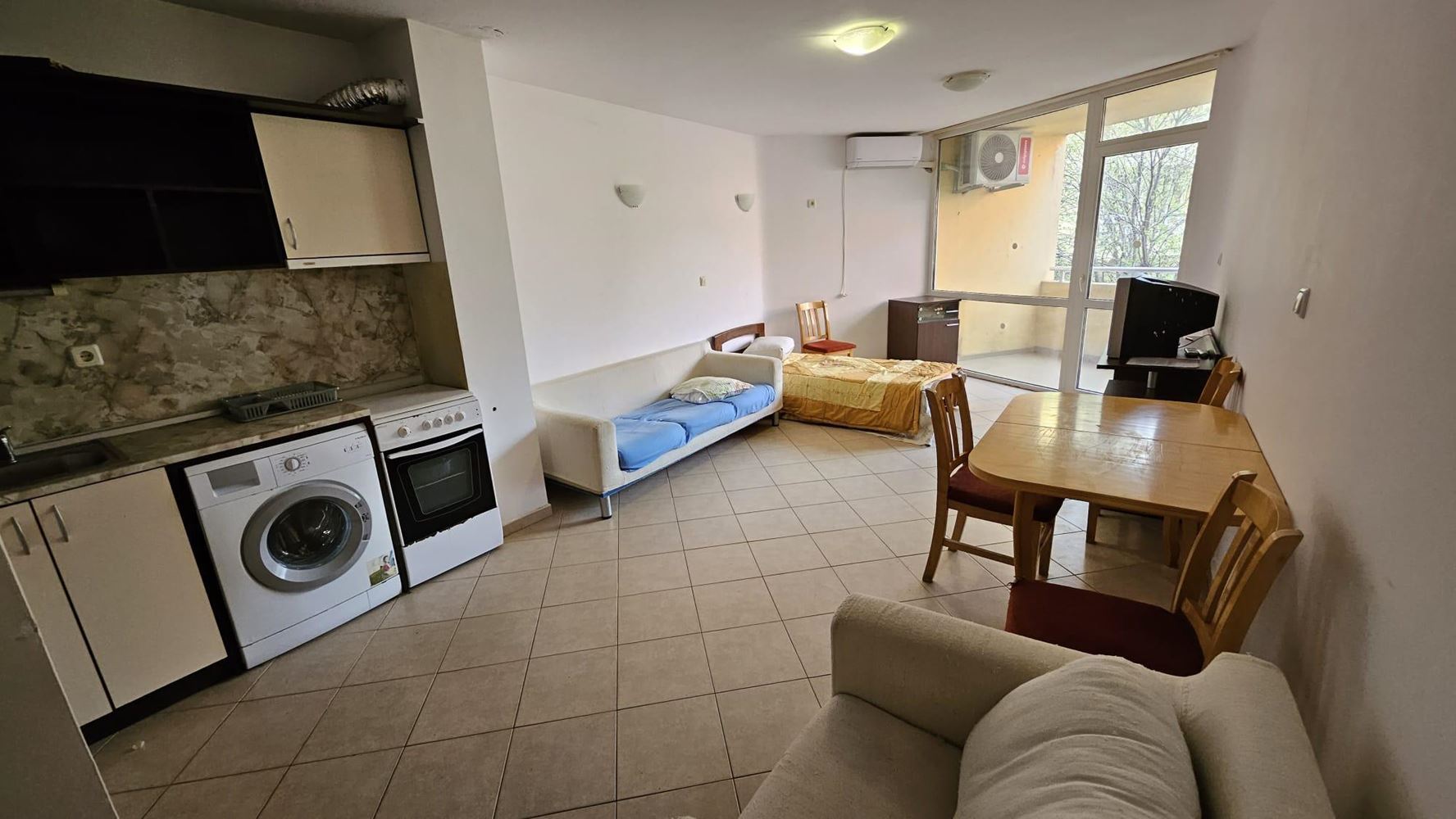 Einzimmerwohnung 200 m vom Strand in Sonnenstrand – ausgezeichnete Lage und Investitionspotenzial