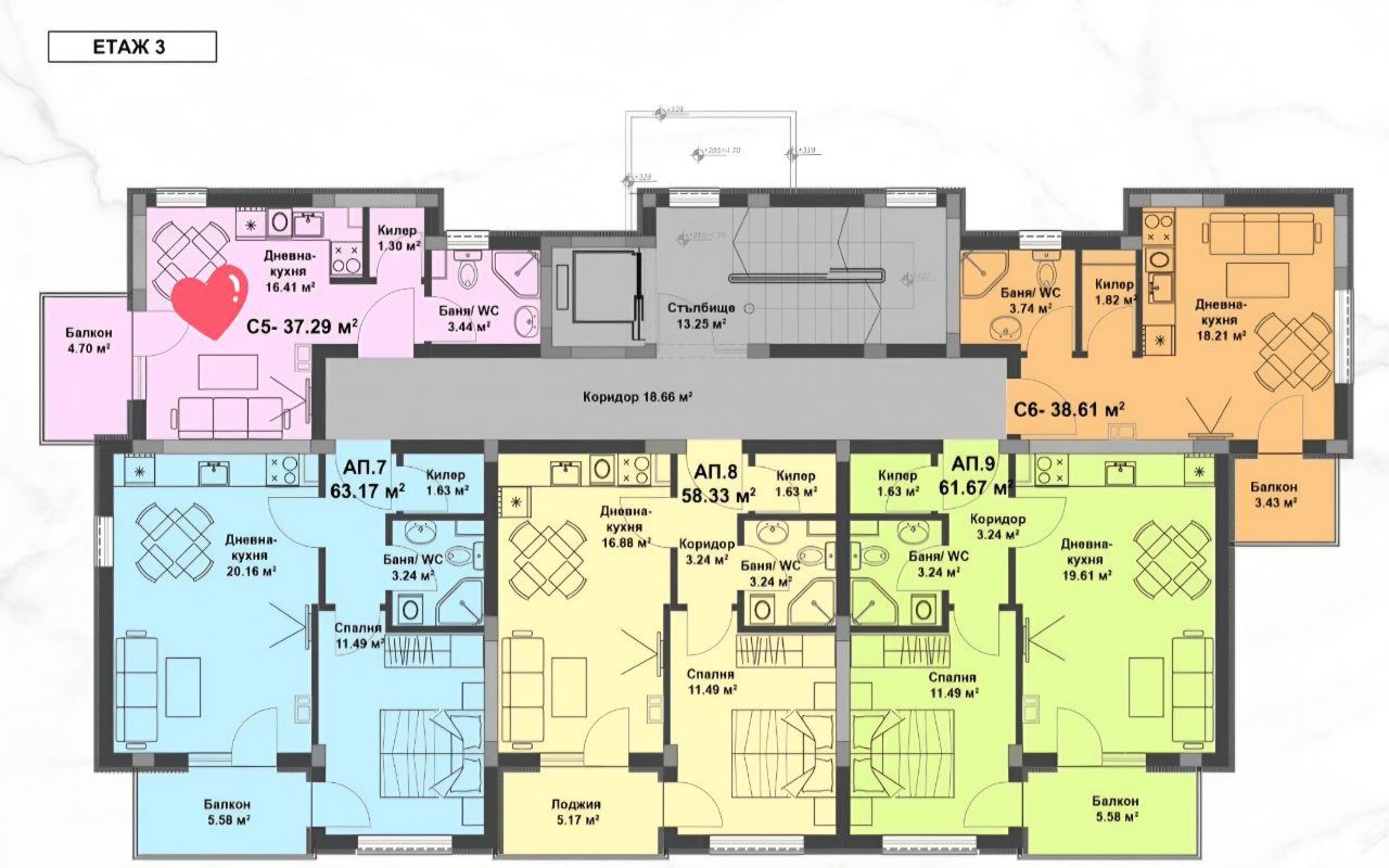 Modernes Studio in einem neuen Gebäude – hervorragende Lage und keine Wartungsgebühr