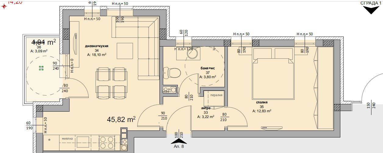 Neue Zweizimmerwohnung in einer stilvollen Wohnanlage mit Swimmingpool, 500 m vom Strand in Ravda entfernt