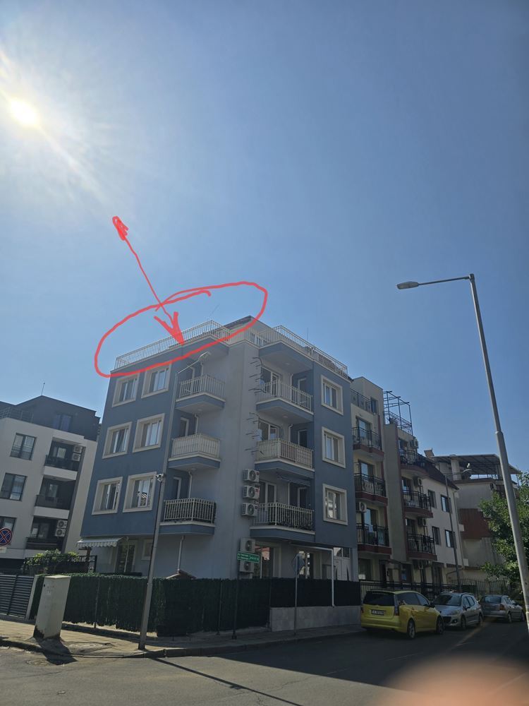 Studio mit riesiger Panoramaterrasse und herrlicher Aussicht in Nessebar, Viertel Cherno More 2 – ohne Servicegebühr