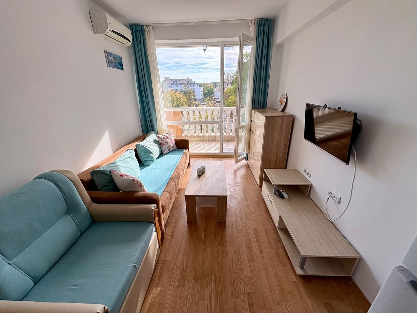 Sonnenstrand – Gemütliche 2-Zimmer-Wohnung mit Poolblick, nur fünf Minuten vom Strand entfernt